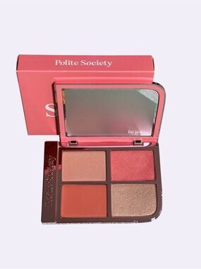 Polite Society Blush & Highlight Face Palette Assorted Shades Glow